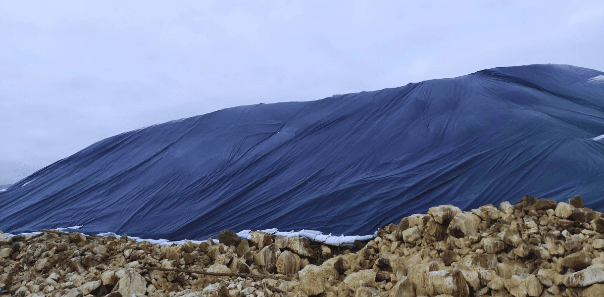 manta polytarp cubrir minerales